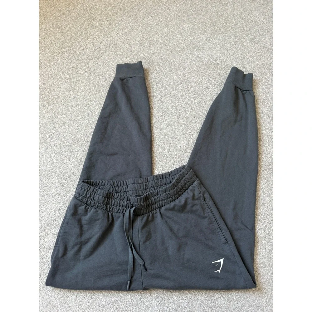 Gymshark Mens Small Charcoal Gray Joggers Elastic Drawstring Waist Sweatpants